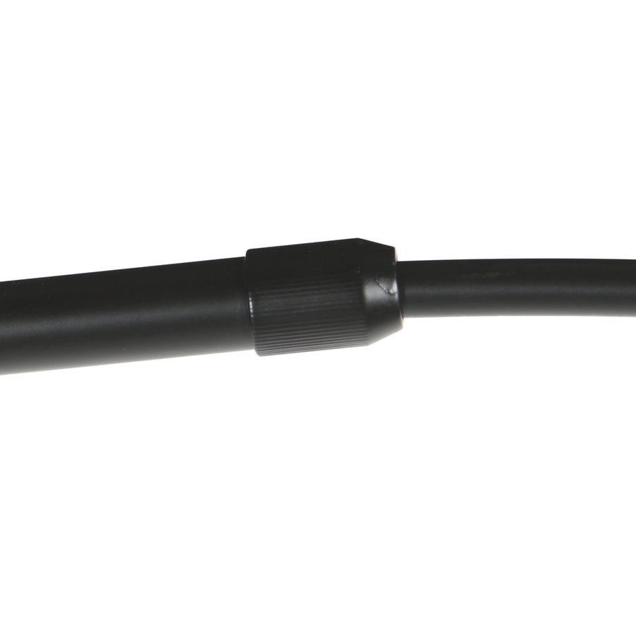 Vloerlamp curve 4264zw - zwarte booglamp met gouden velours kap