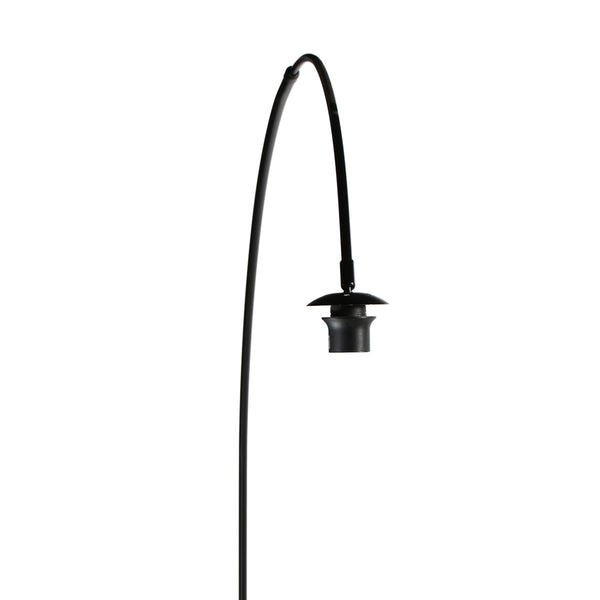 Vloerlamp curve 4269zw - zwarte booglamp met groene velours kap
