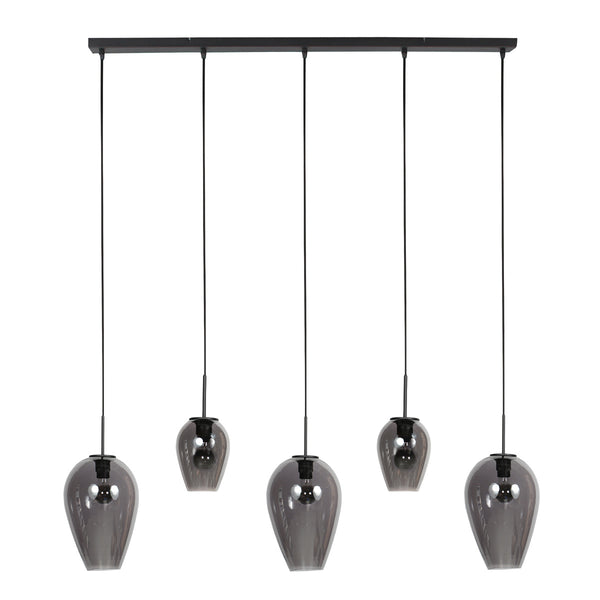 Hanglamp drovia 4280zw met smoke glas in twee formaten