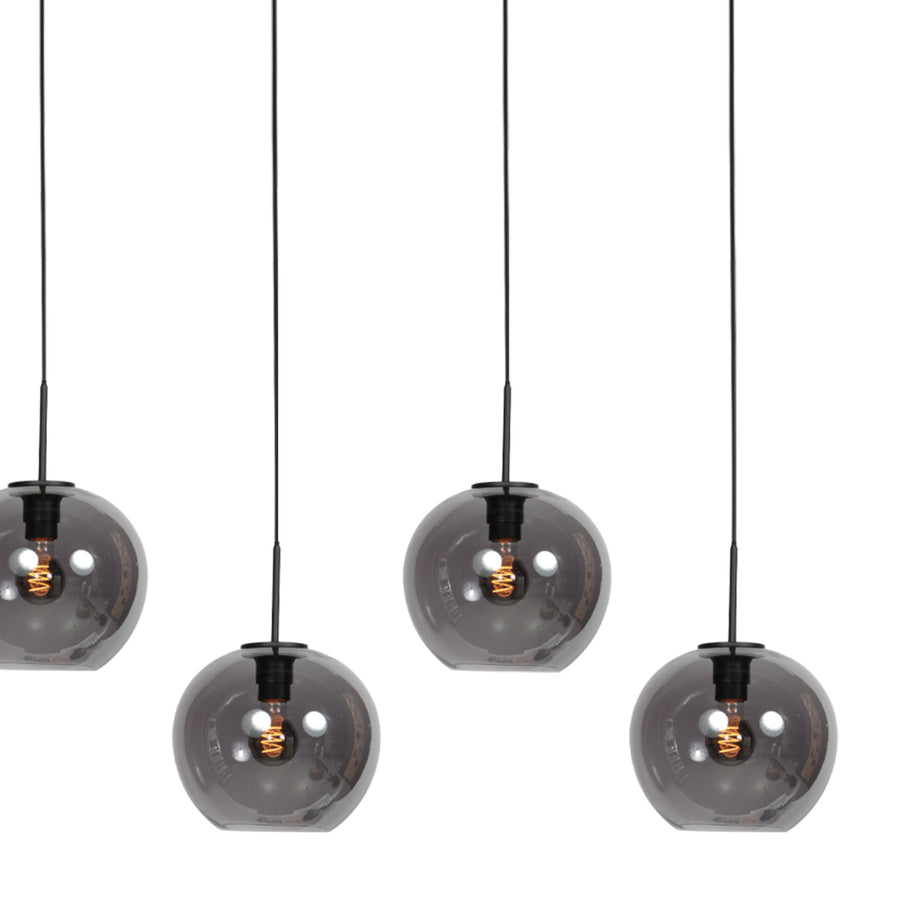 Sferio 4285zw – langwerpige hanglamp met stijlvolle smoke glazen