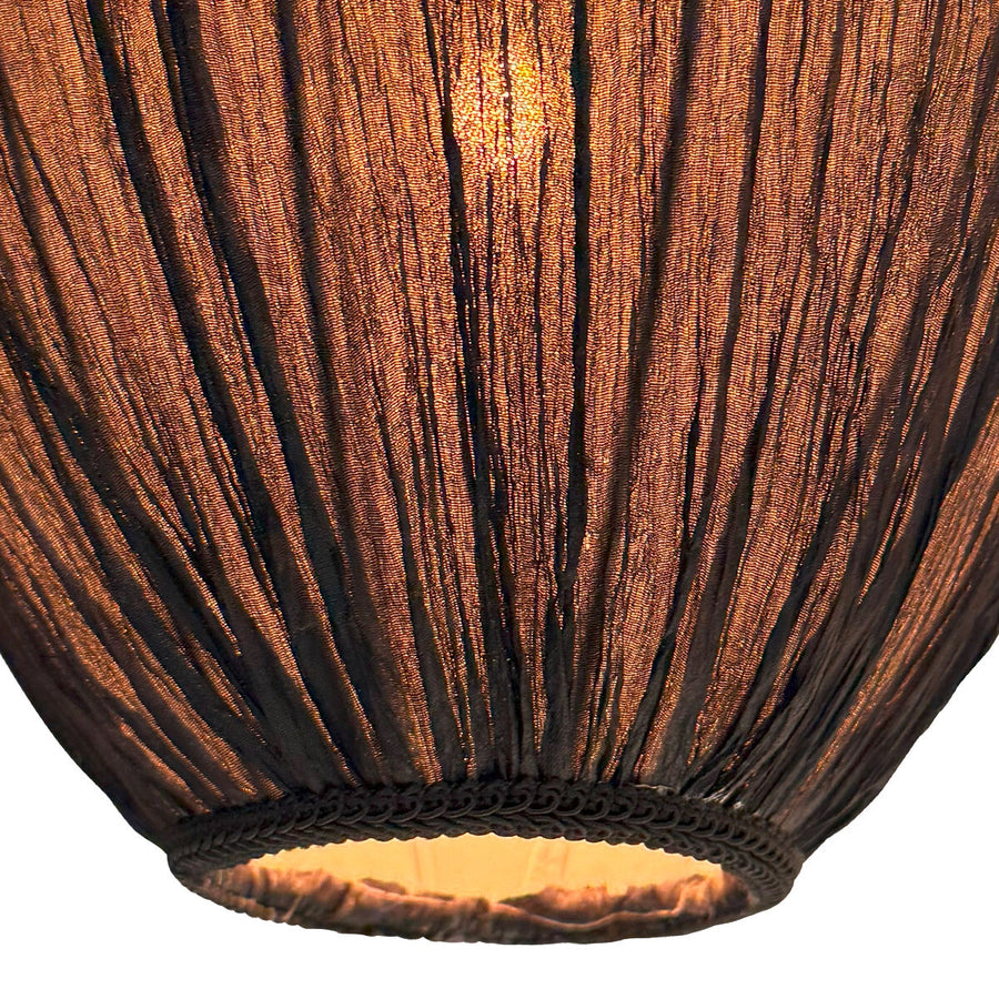 Hanglamp silura 4287zw – 5-lichts balk met linnen kapjes