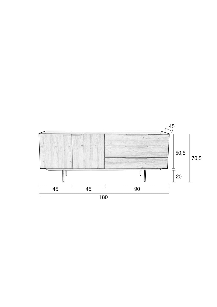 Dressoir Travis Notenhout