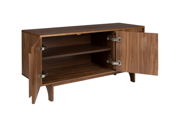 Groove dressoir 3 deuren walnoothout donkerbruin