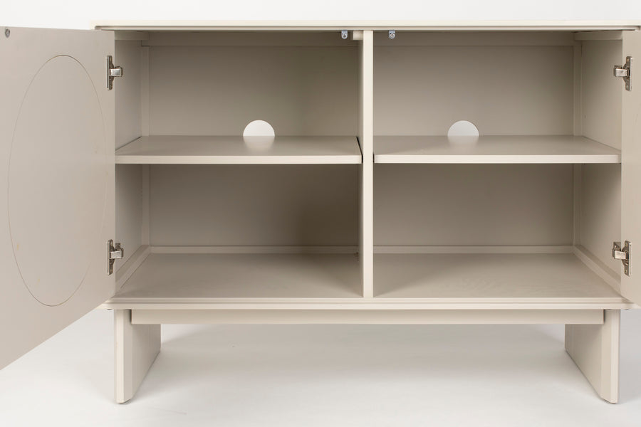 Twin kast 2 deuren hout beige