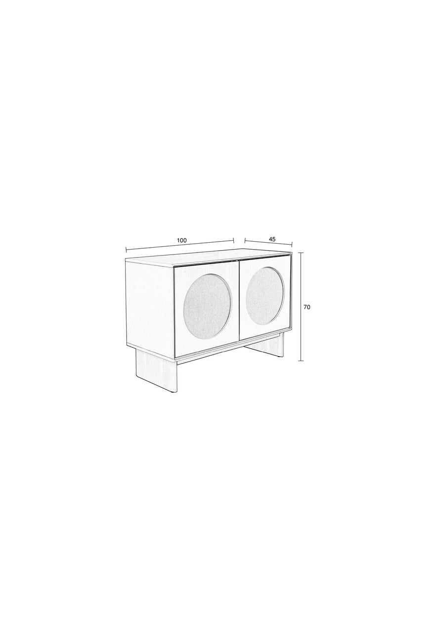 Twin kast 2 deuren hout beige