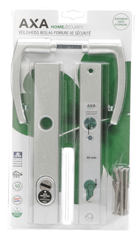 Veiligheidsbeslag Curve Plus smal kruk Blok PC92 anti-kerntrek/242x38x15/alu. gesl. F1/SKG3/blister
