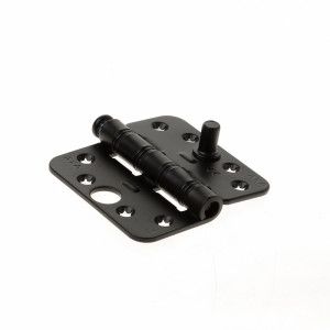 Smart Easyfix veiligheidsscharnier/89x89x3/rondhoek/staal mat zwart/SKG3