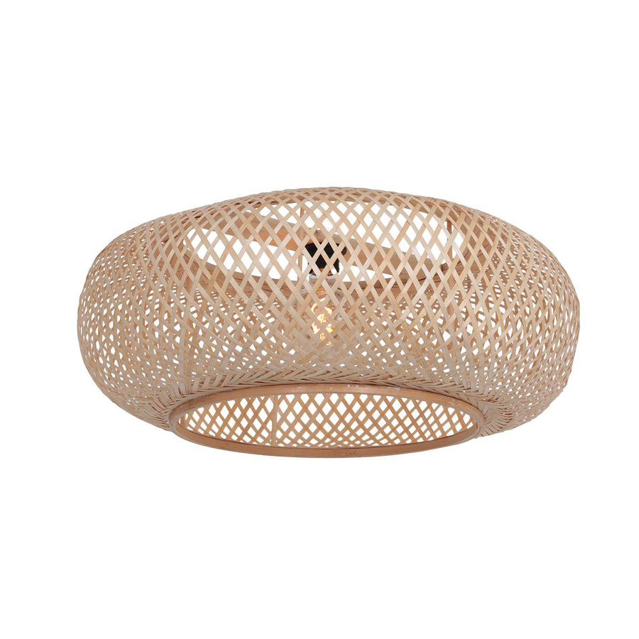 Bronskleurige Booglamp Sparkled Light 4309BR – Stijlvolle Verlichting met Bamboe Kap