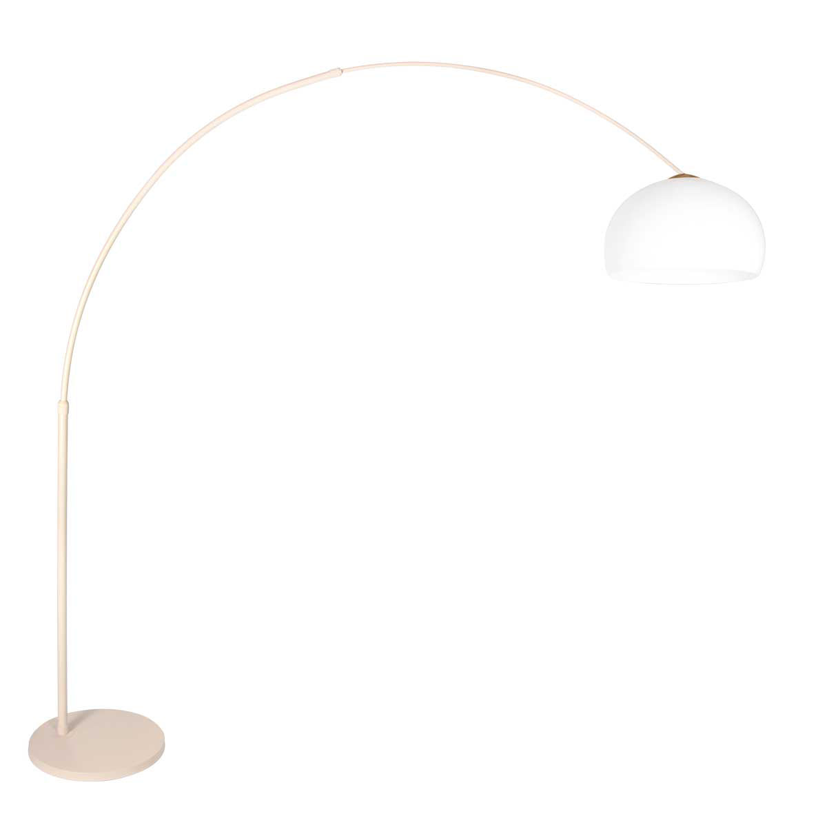 Booglamp sparkled light 4314cr crème met witte kunststof kap