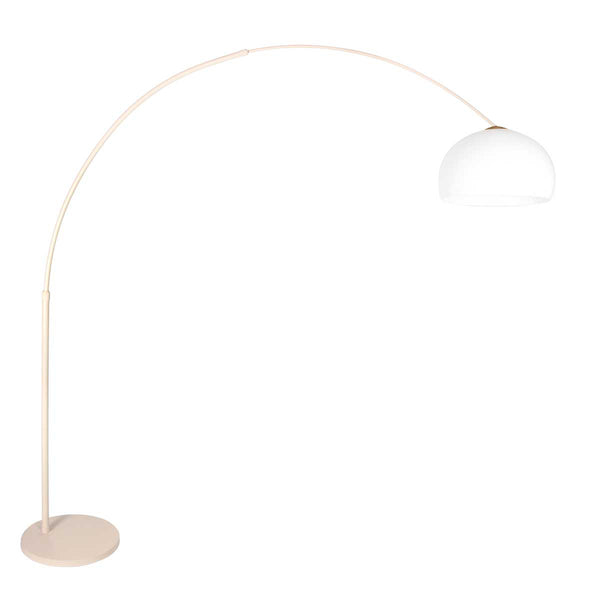 Booglamp sparkled light 4314cr crème met witte kunststof kap