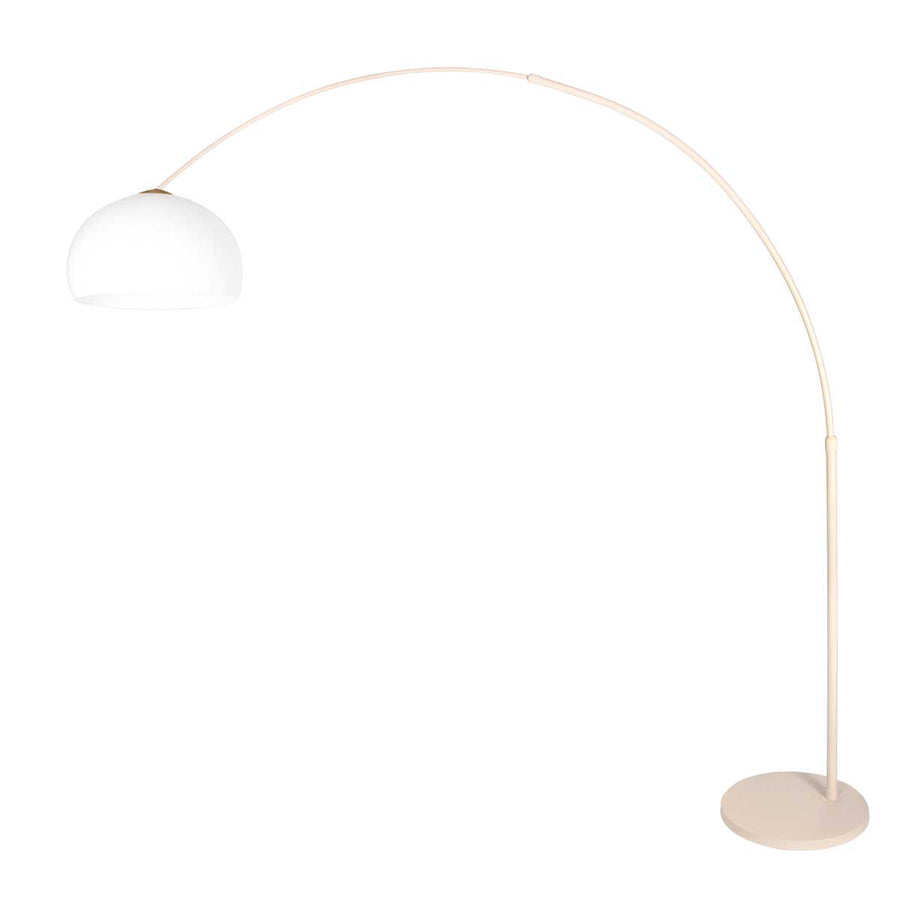 Booglamp sparkled light 4314cr crème met witte kunststof kap