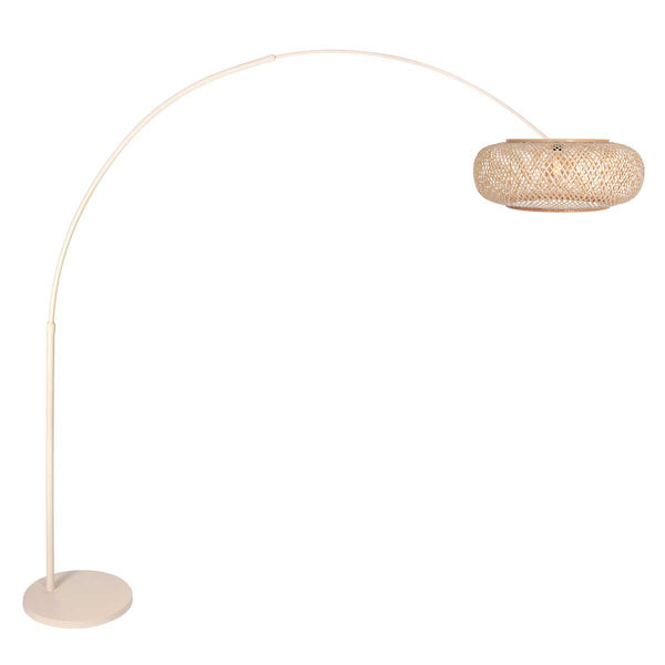 Booglamp maze natural 4319cr crème met bamboe kap ø60 cm