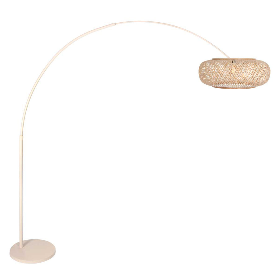Booglamp maze natural 4319cr crème met bamboe kap ø60 cm
