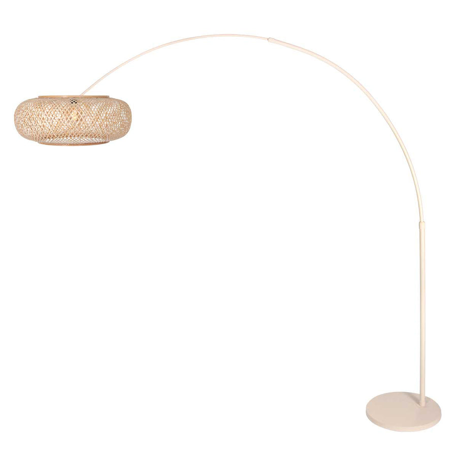 Booglamp maze natural 4319cr crème met bamboe kap ø60 cm