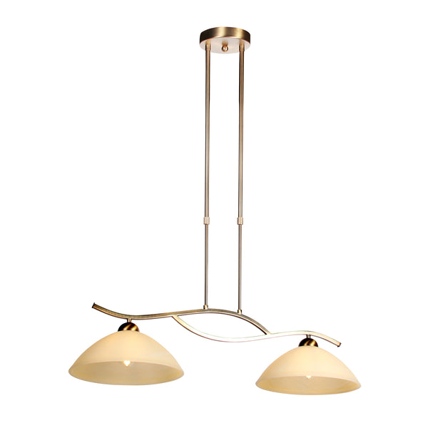 Anthea 4325BR – klassieke hanglamp met amberkleurig glas