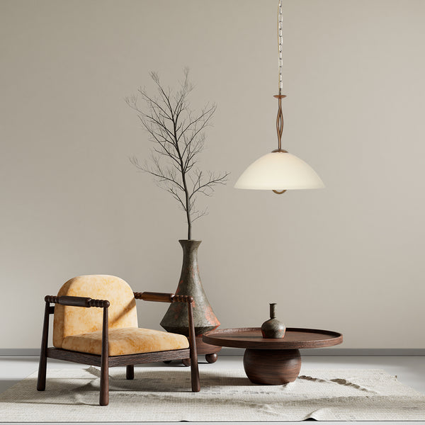 Anthea 4327BR – klassieke hanglamp met marmerlook glas