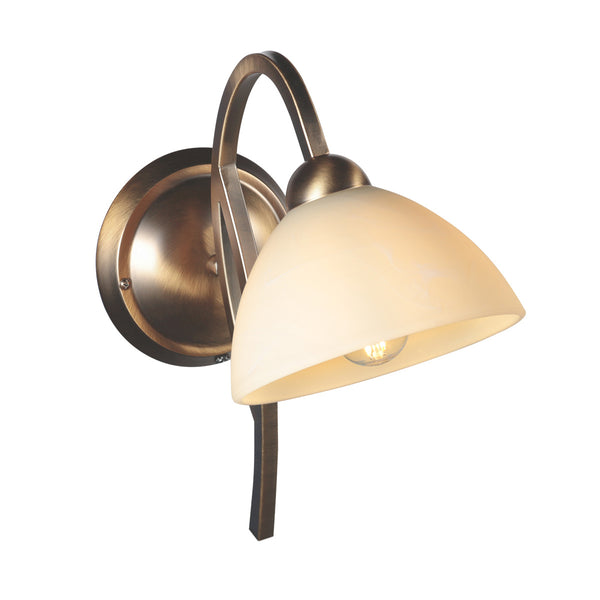 Anthea 4328br – klassieke wandlamp met marmerlook glas