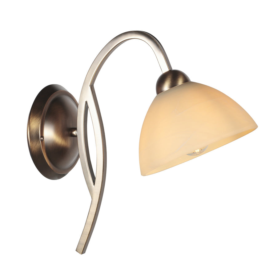 Anthea 4328br – klassieke wandlamp met marmerlook glas