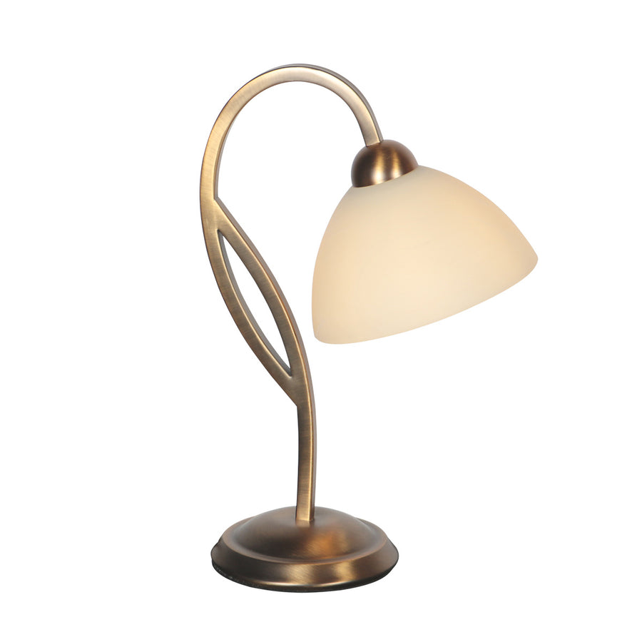 Anthea 4329BR – klassieke tafellamp met marmerlook glas