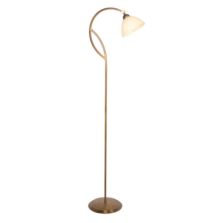 Anthea 4330BR – klassieke vloerlamp met marmerlook en voetschakelaar