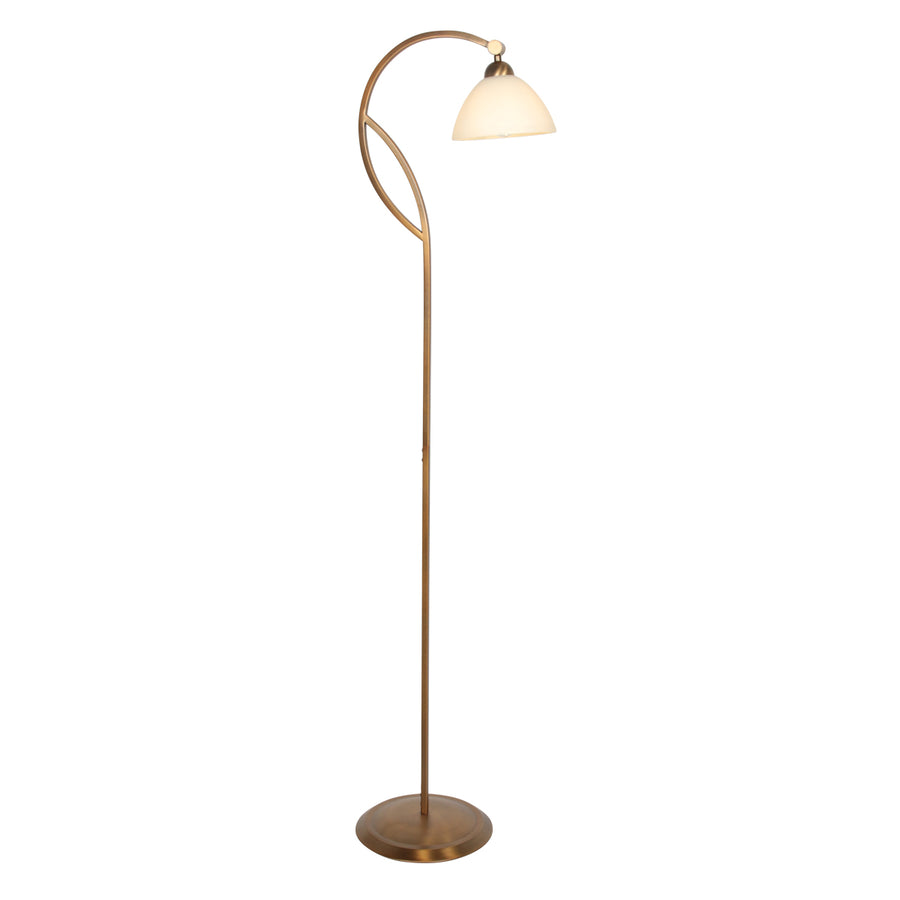 Anthea 4330BR – klassieke vloerlamp met marmerlook en voetschakelaar