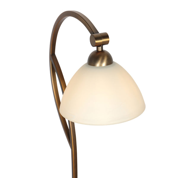 Anthea 4330BR – klassieke vloerlamp met marmerlook en voetschakelaar