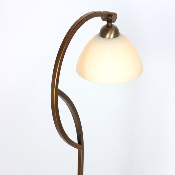 Anthea 4330BR – klassieke vloerlamp met marmerlook en voetschakelaar