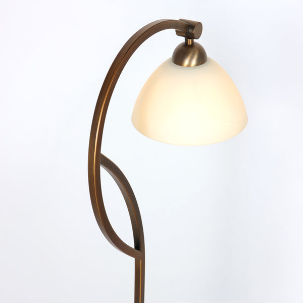 Anthea 4330BR – klassieke vloerlamp met marmerlook en voetschakelaar