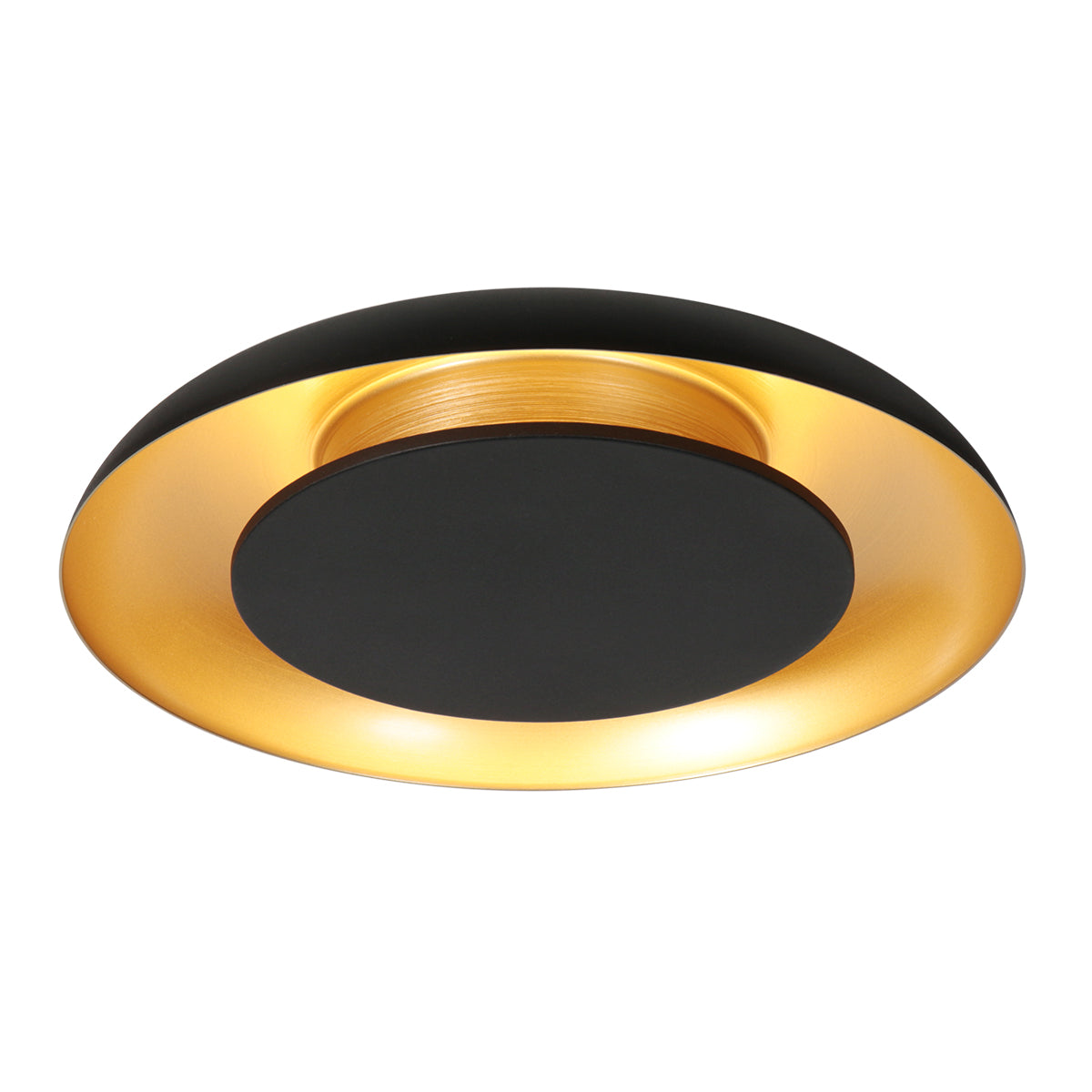 Golden Veil 4331ZW – zwarte plafondlamp met gouden gloed en dimbaar LED