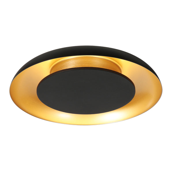 Golden Veil 4331ZW – zwarte plafondlamp met gouden gloed en dimbaar LED