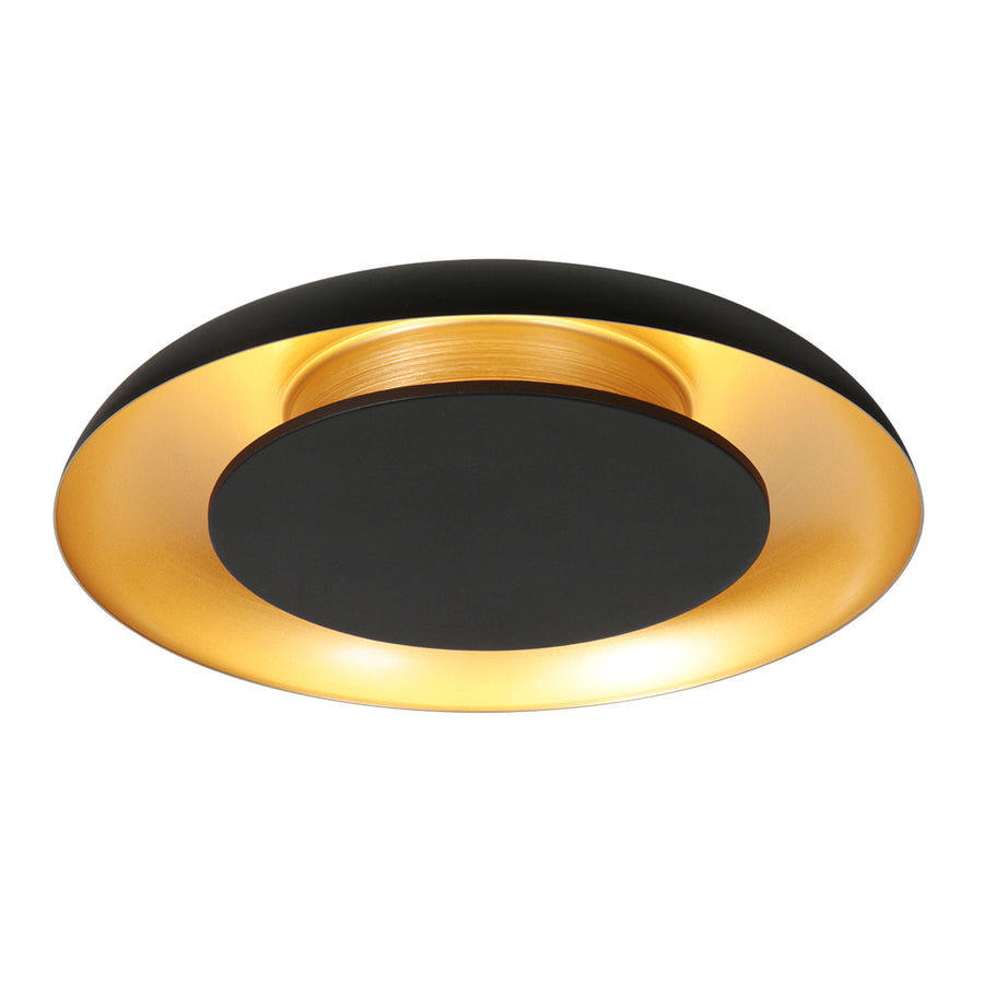 Golden Veil 4331ZW – zwarte plafondlamp met gouden gloed en dimbaar LED