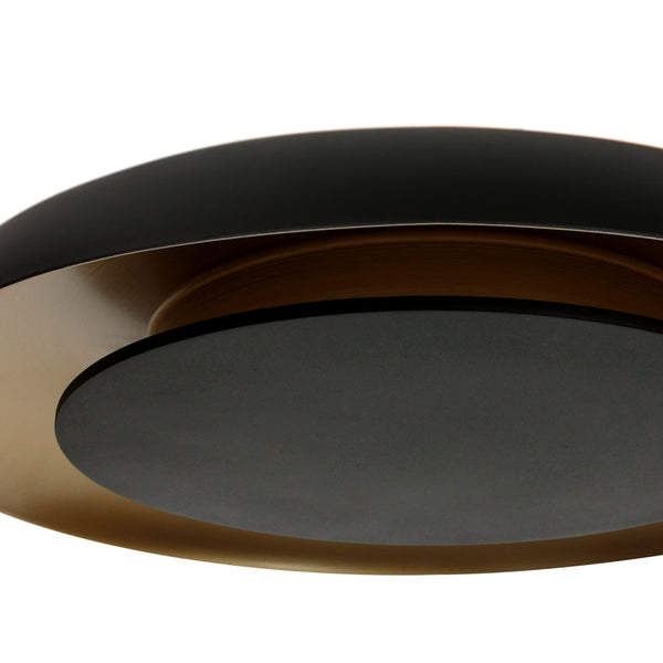 Golden Veil 4331ZW – zwarte plafondlamp met gouden gloed en dimbaar LED