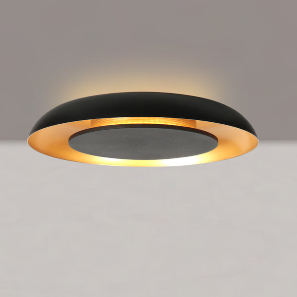 Golden Veil 4331ZW – zwarte plafondlamp met gouden gloed en dimbaar LED