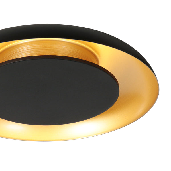 Golden Veil 4331ZW – zwarte plafondlamp met gouden gloed en dimbaar LED