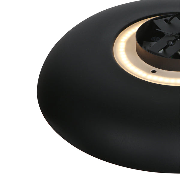 Golden Veil 4331ZW – zwarte plafondlamp met gouden gloed en dimbaar LED