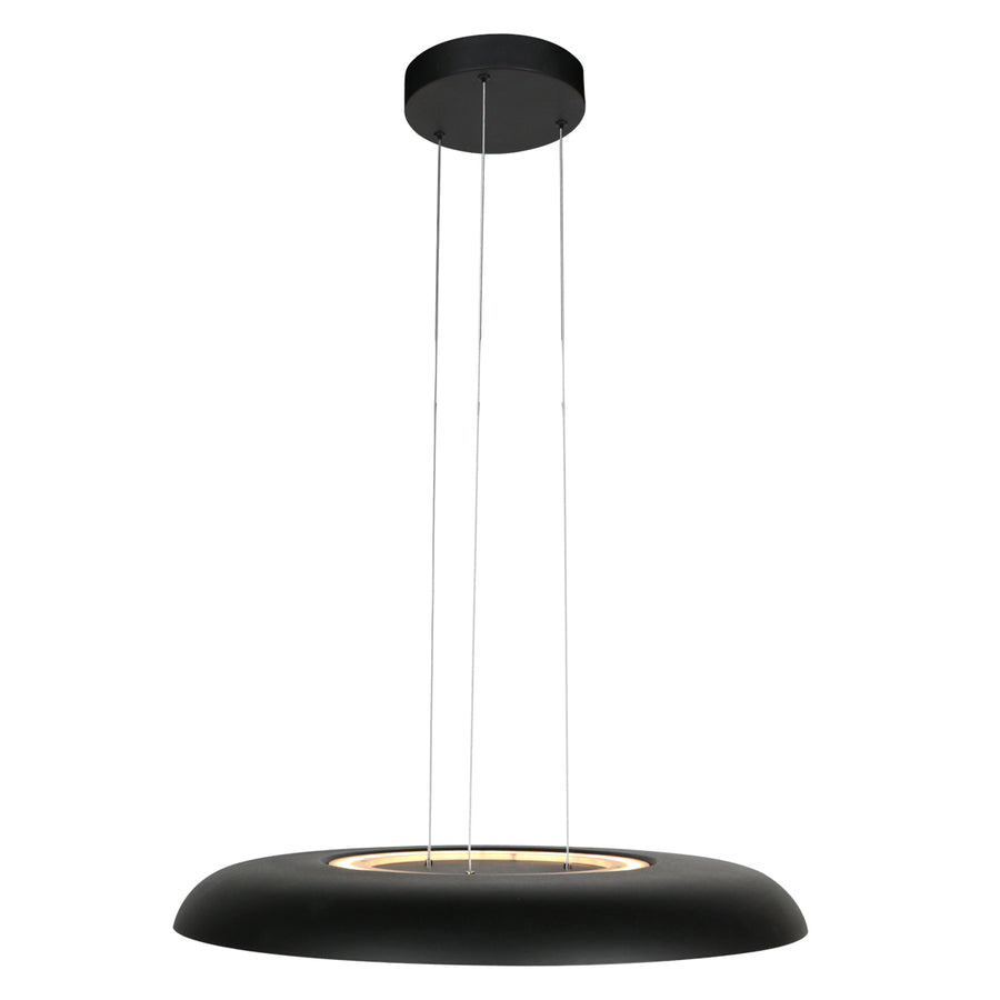 Golden Veil 4332ZW – elegante zwarte hanglamp met gouden binnenzijde