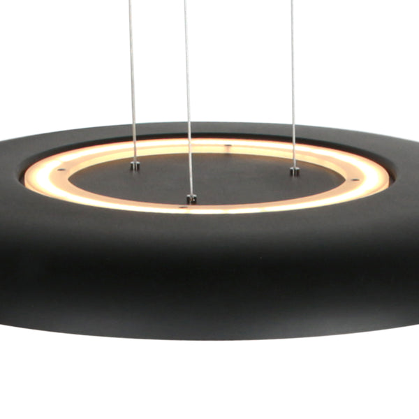 Golden Veil 4332ZW – elegante zwarte hanglamp met gouden binnenzijde