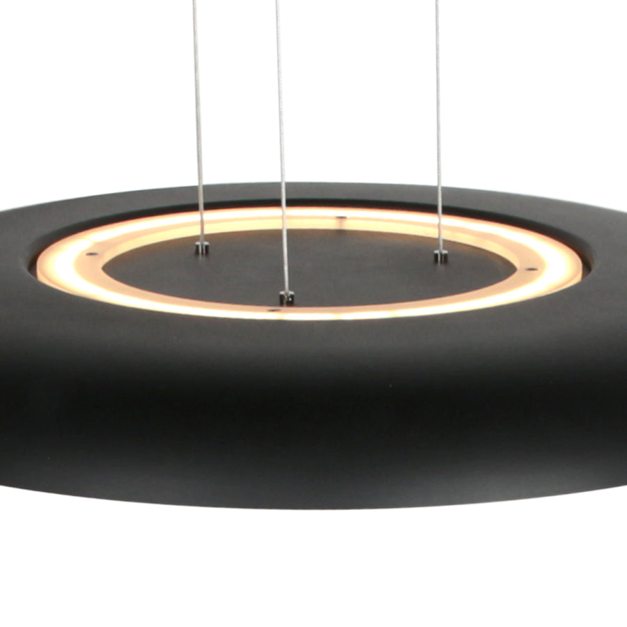 Golden Veil 4332ZW – elegante zwarte hanglamp met gouden binnenzijde