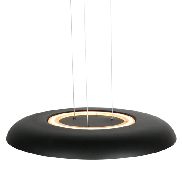 Golden Veil 4332ZW – elegante zwarte hanglamp met gouden binnenzijde