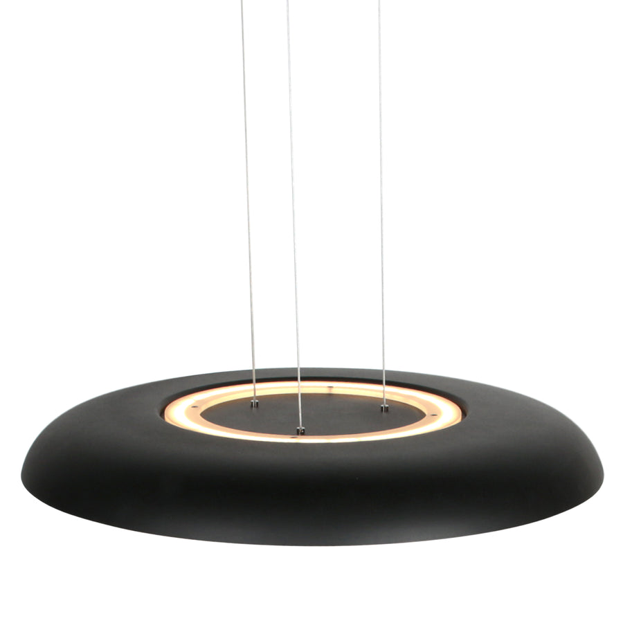 Golden Veil 4332ZW – elegante zwarte hanglamp met gouden binnenzijde