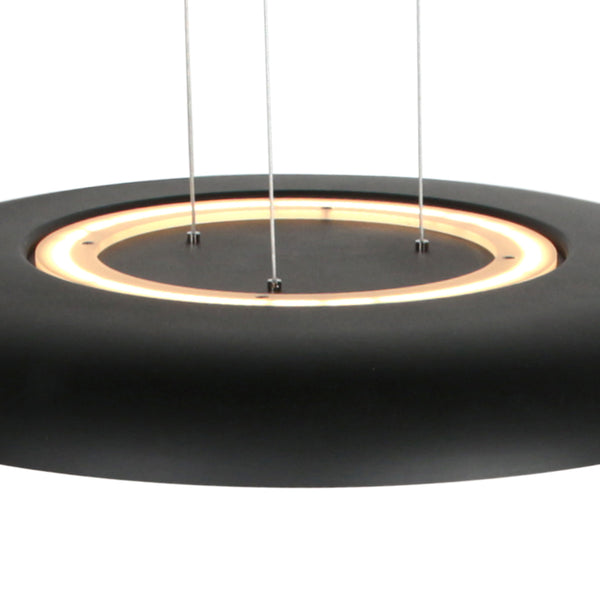 Golden Veil 4332ZW – elegante zwarte hanglamp met gouden binnenzijde