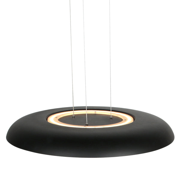 Golden Veil 4332ZW – elegante zwarte hanglamp met gouden binnenzijde