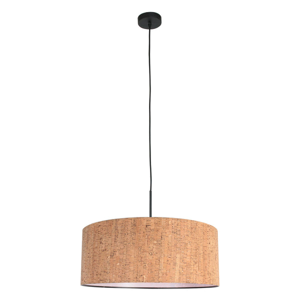 Sparkled Light 4337ZW hanglamp – zwart met natuurlijke kurken kap