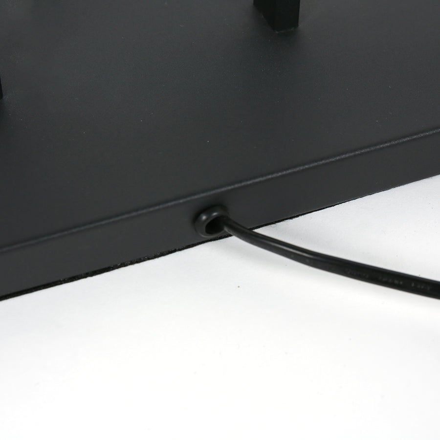 Stang 4338ZW vloerlamp – zwart staal met kurken kap Ø50 cm