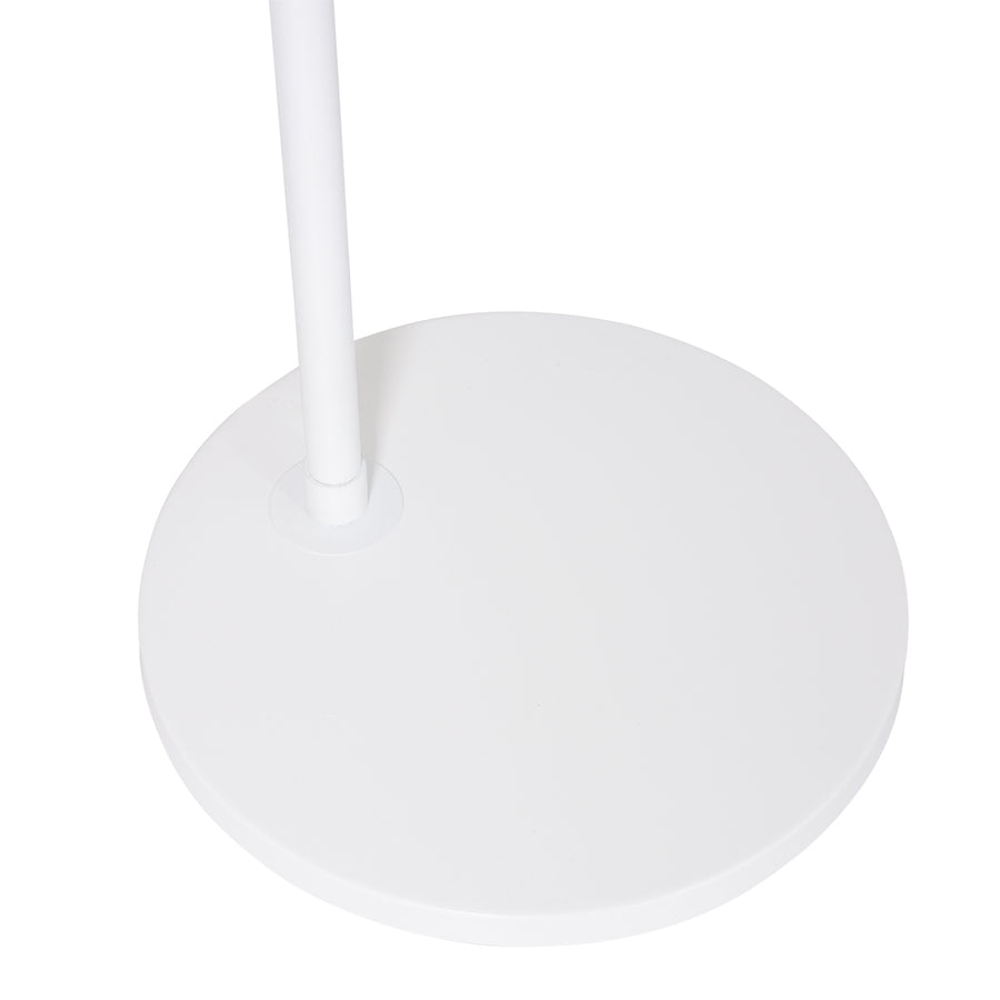 Sparkled Light 4341W booglamp – wit frame met kurken kap Ø40 cm