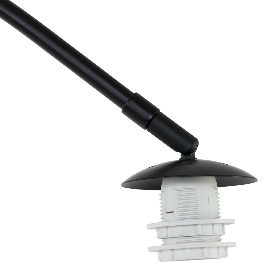 Sparkled Light 4342ZW booglamp – zwart met kurken kap Ø40 cm