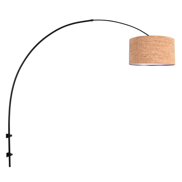 Sparkled Light 4343ZW wandlamp – zwart met kurken kap Ø40 cm
