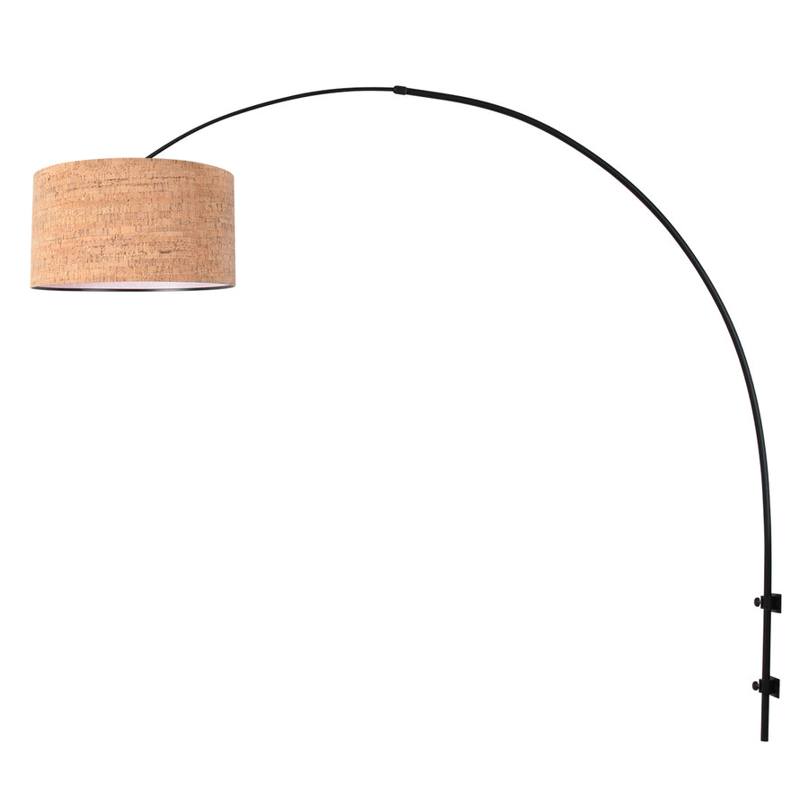 Sparkled Light 4343ZW wandlamp – zwart met kurken kap Ø40 cm