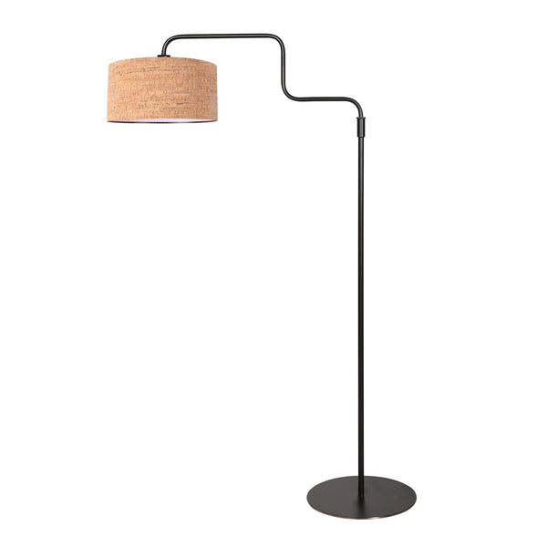 Bloeba 4347ZW vloerlamp met kurken kap voor warme sfeer