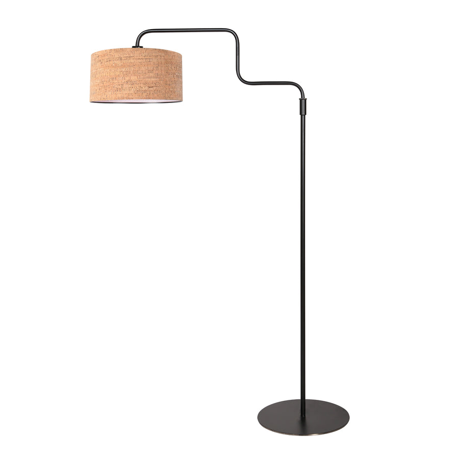 Bloeba 4347ZW vloerlamp met kurken kap voor warme sfeer